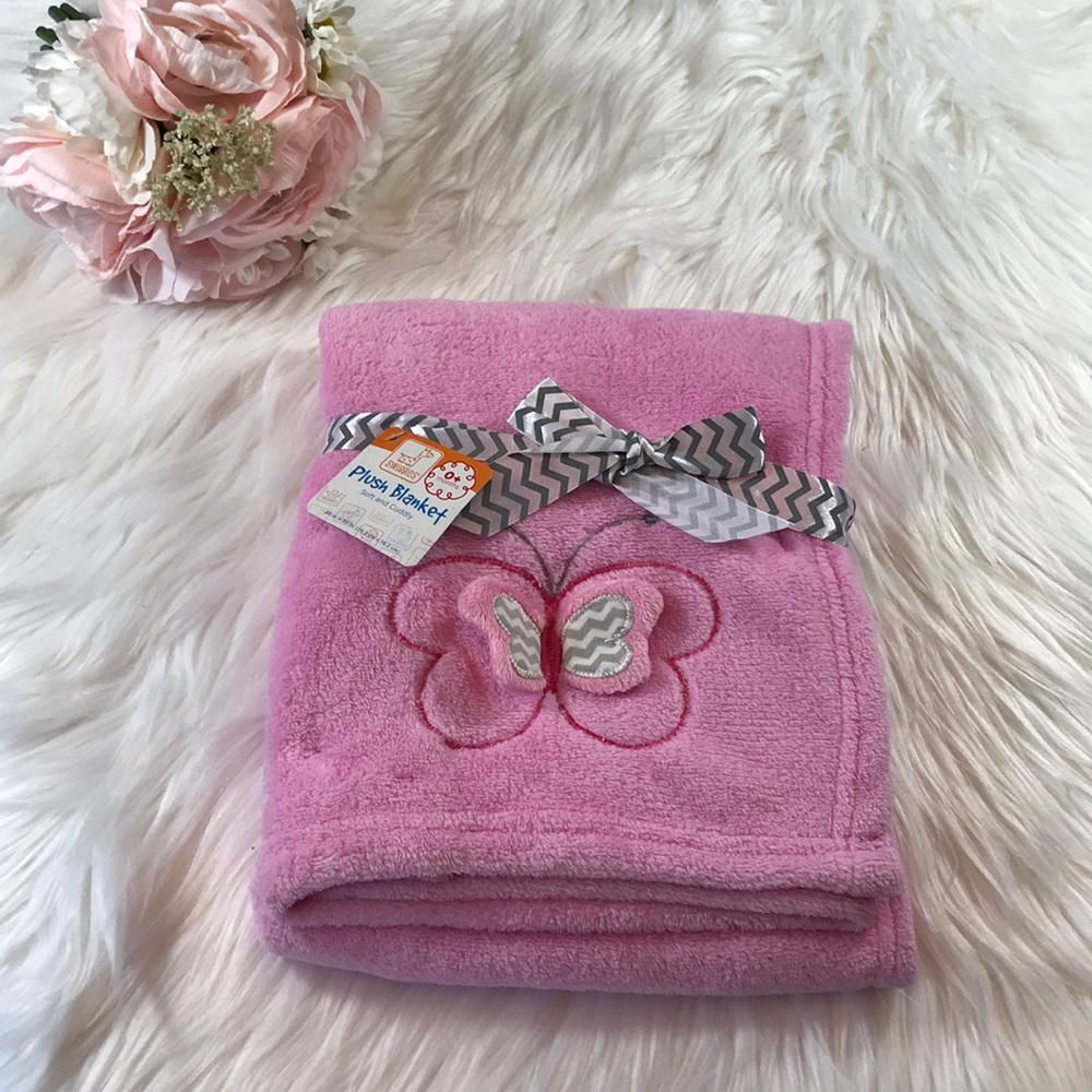 NWT Plush Pink Baby Blanket